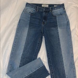 pacsun denim two toned vintage icon mom jeans